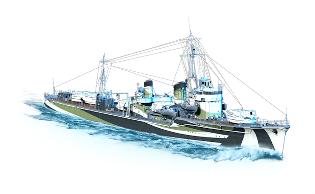 Image of Yūdachi from World of Warships
